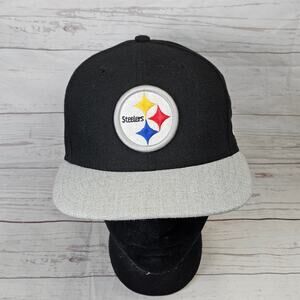 Pittsburgh Steelers Hat New Era 9FIFTY Snapback Men's Adjustable Black Grey NFL